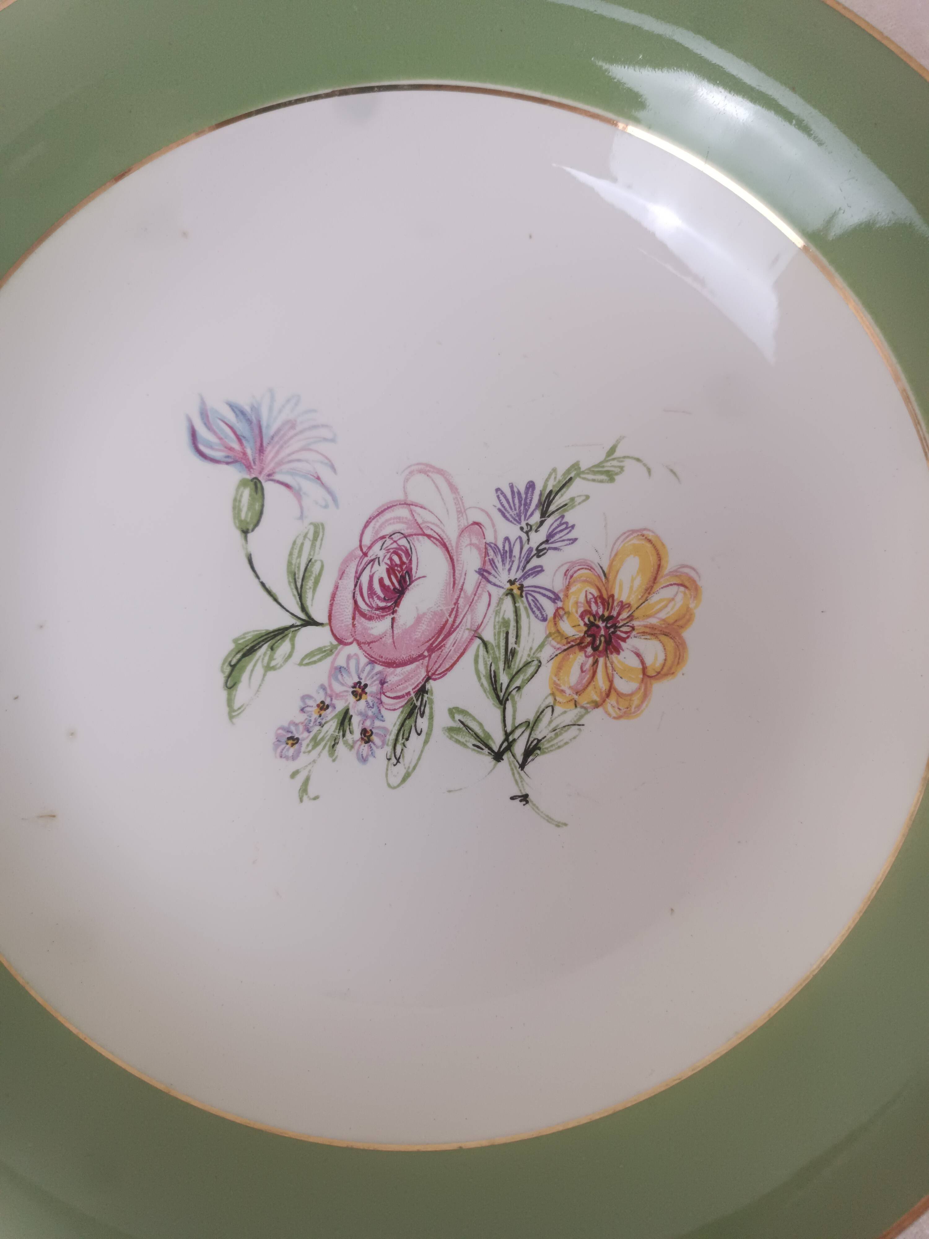 Lunéville flowers deep plate