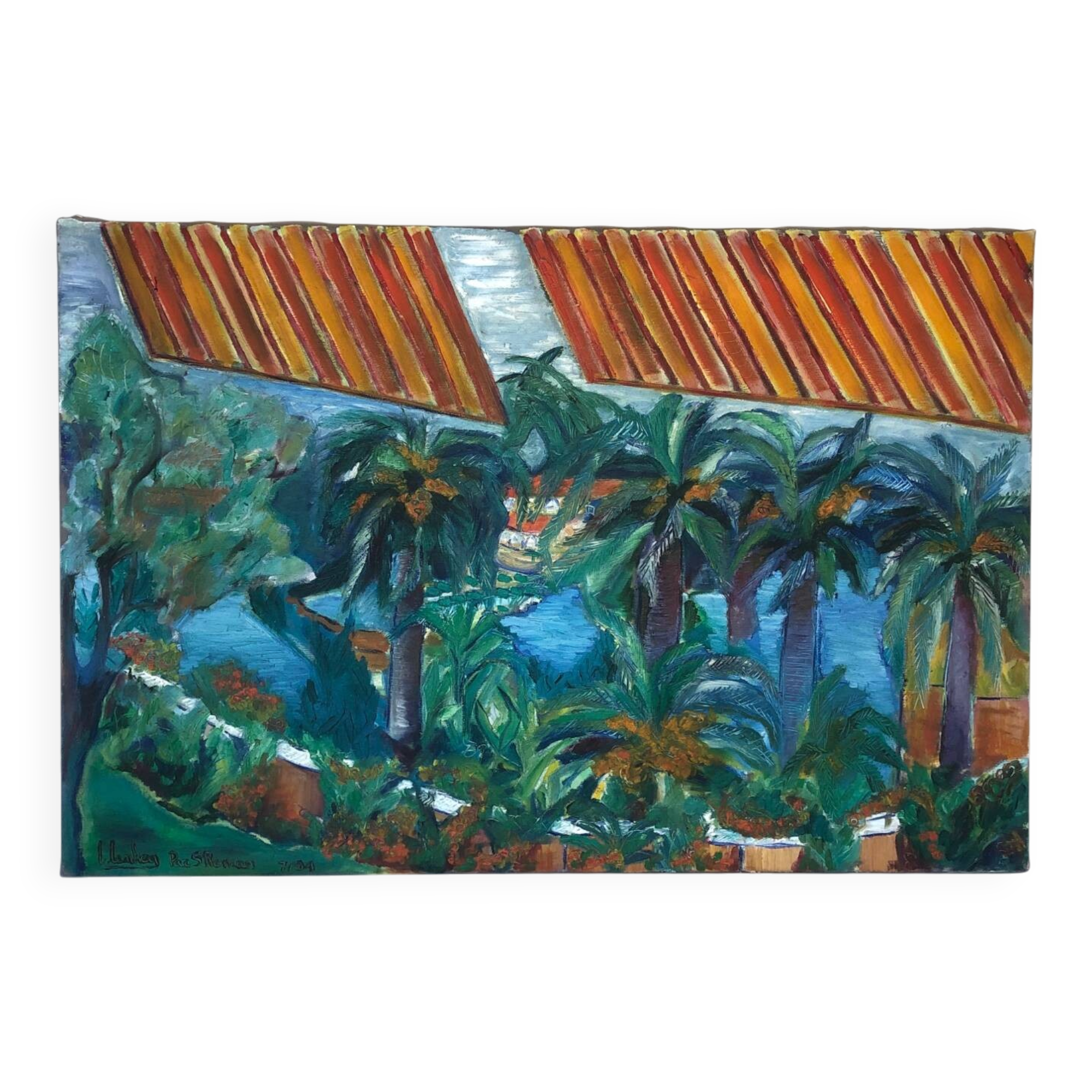 Palm tree painting