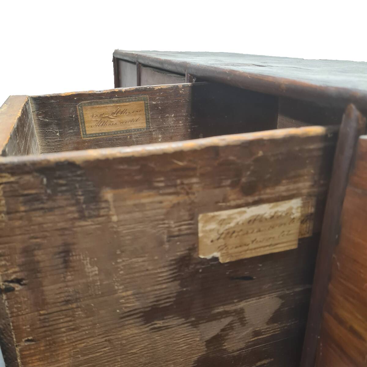 Armoire d'apothicaire hollandaise antique, vers 1900