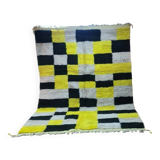 Authentic Beni Ourain Rug 300x200 cm - 100% Wool, Handmade, Checkered