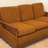 Scandinavian convertible sofa in teak by Grete Jalk, 1960s.