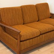 Scandinavian convertible sofa in teak by Grete Jalk, 1960s.