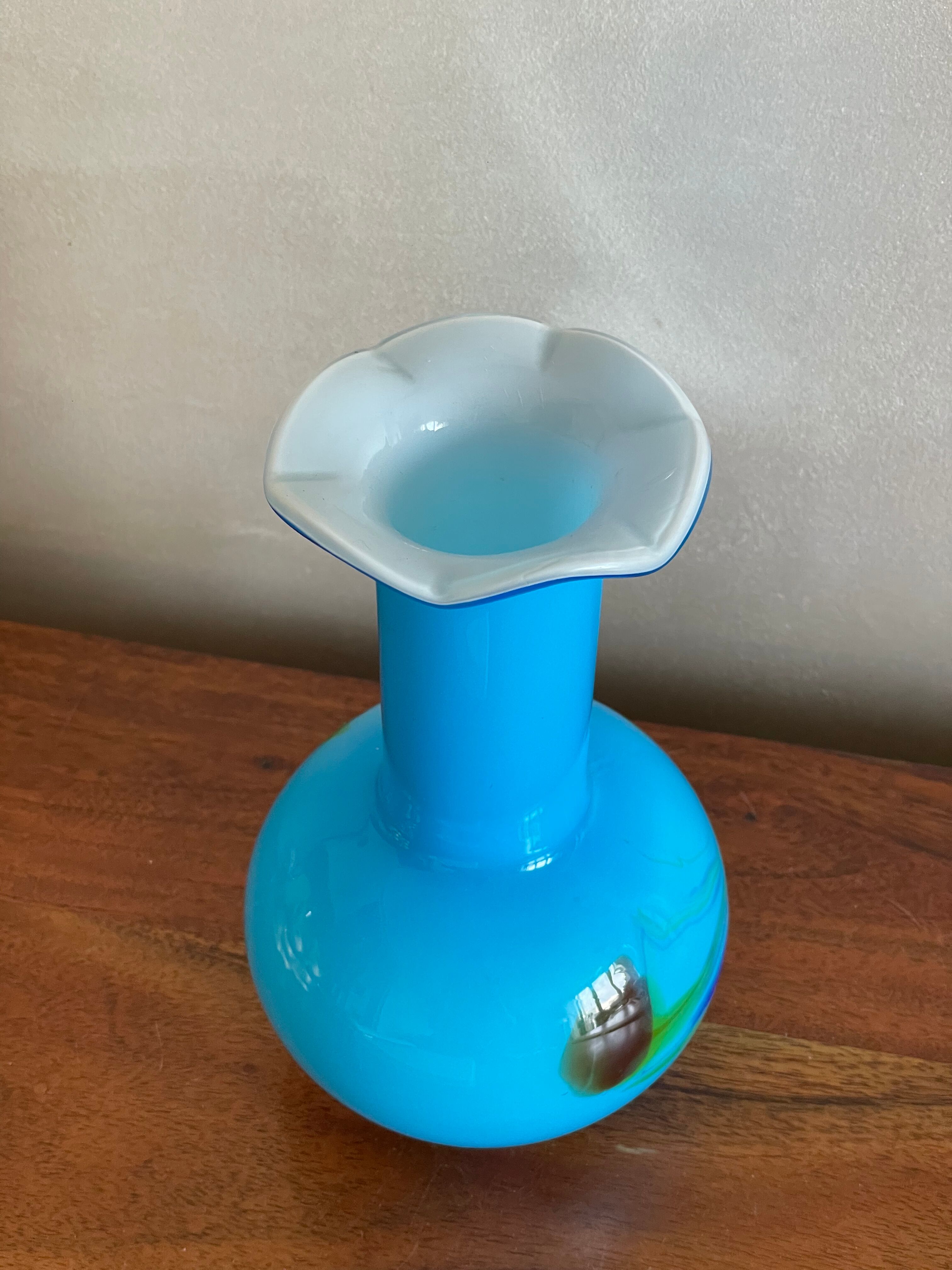 Soliflore collar vase in colored glass