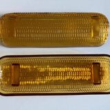 Pair of American corn plates USA 1940 in molded glass Depression Glass