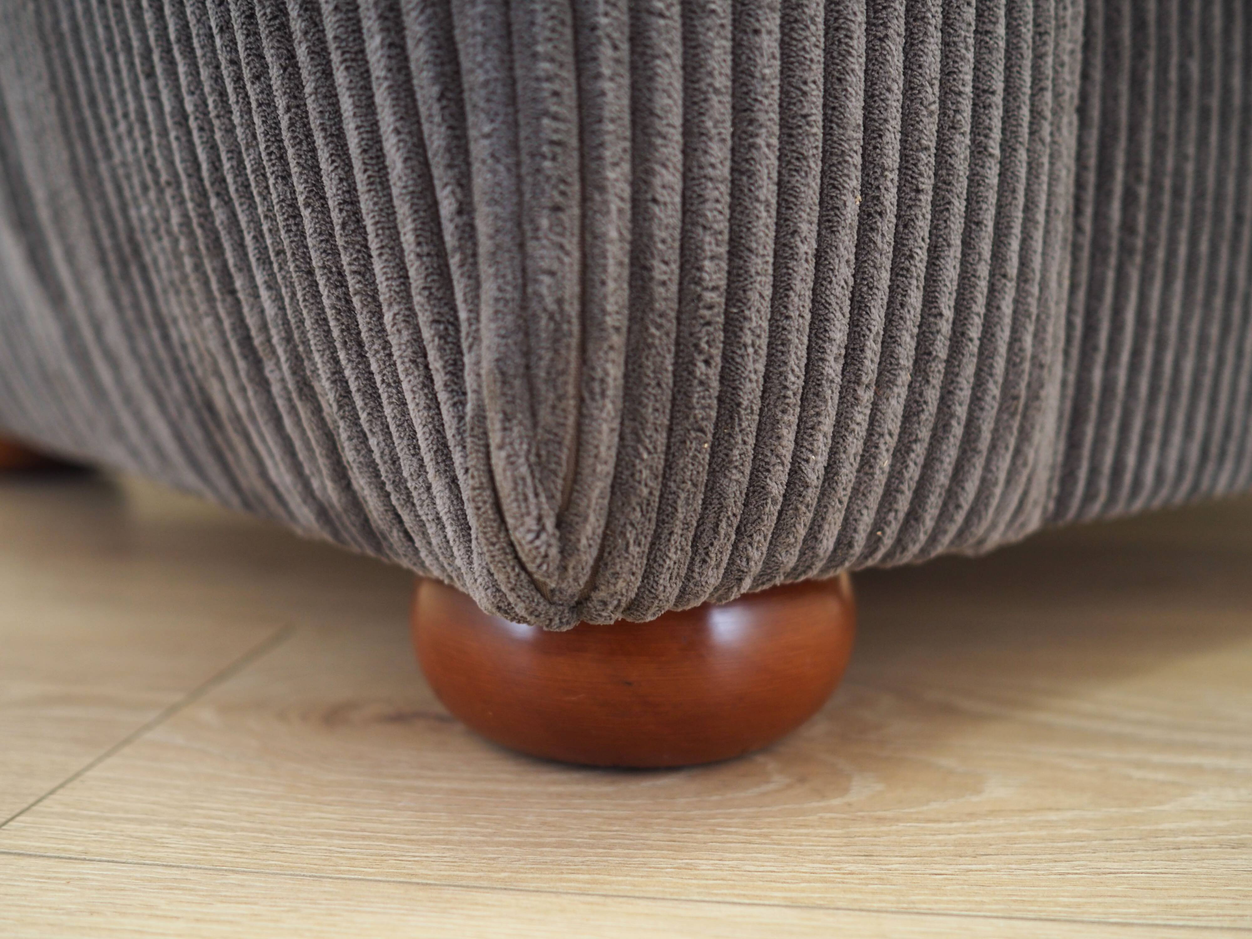 Grey velour armchair, Italian design, 1980s, production: Italy