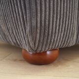 Grey velour armchair, Italian design, 1980s, production: Italy