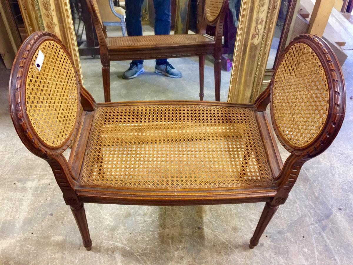 Seat in Louis XVI style caning