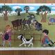 Affiche scolaire vintage Nathan 1968 « Le Pré »