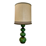 Green ceramic sun lamp/table, Kaiser Leuchten, Germany, 1960s elegance.