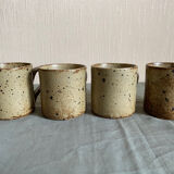 Set of 4 stoneware mugs