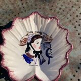 Hand-painted small maraîchine fruit cup signed by Henry Simon vintage