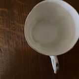 Porcelain cup fine decoration flowers and golden edge