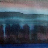 Ink landscape Between dog and wolf 6