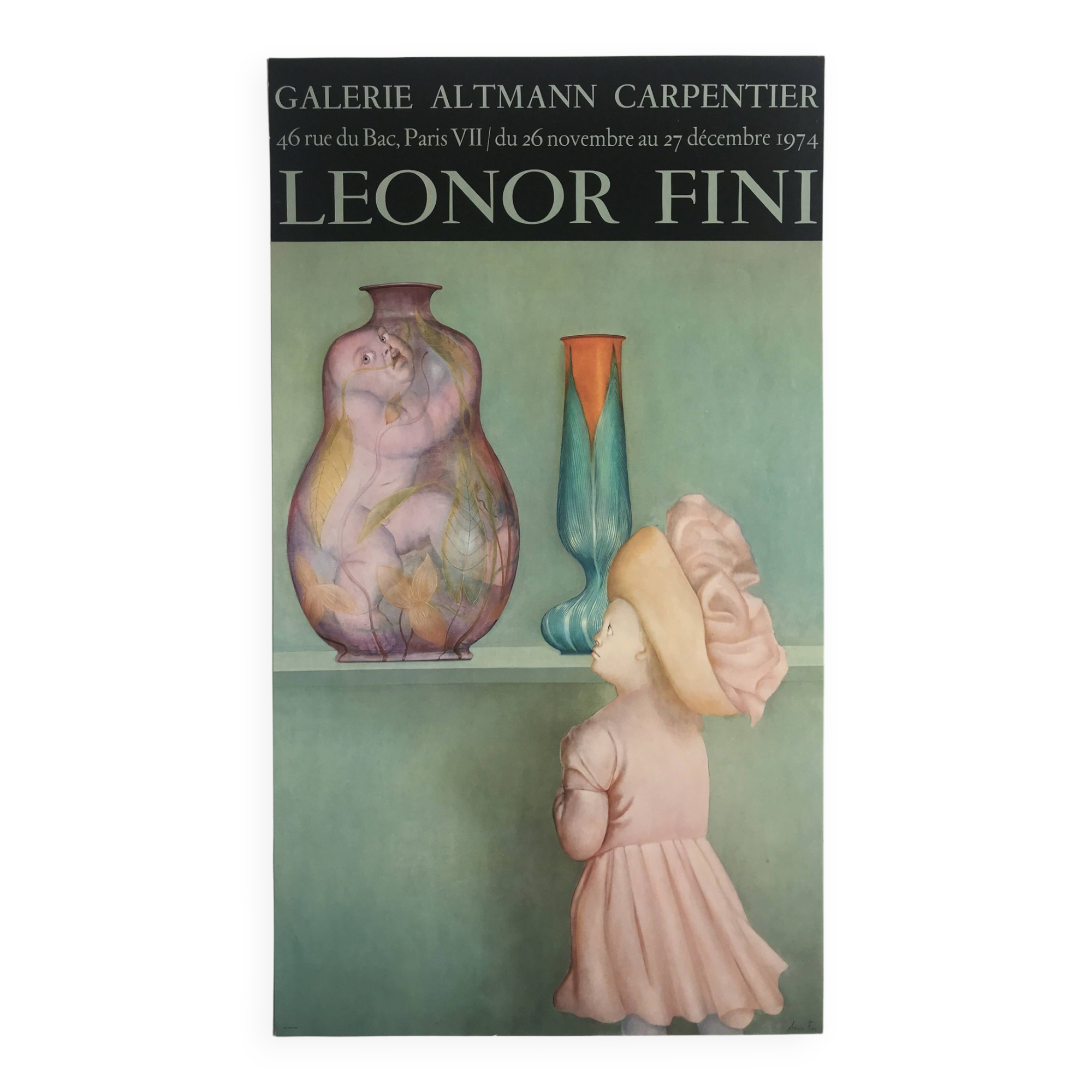 Original poster by Léonor FINI, Galerie Altmann Carpentier, 1974