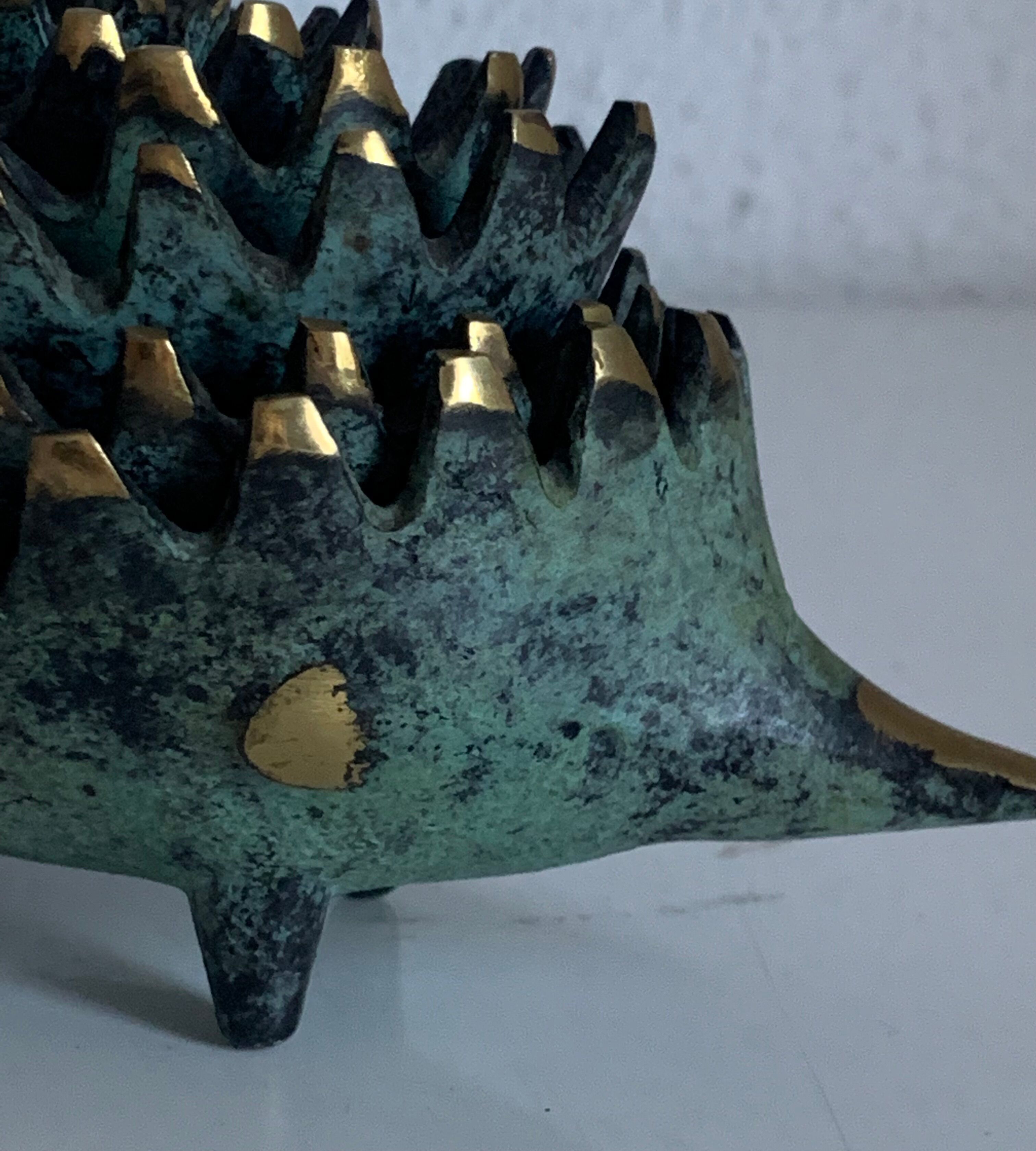 Vintage ashtrays 1950 hedgehogs by Walter Bosse for Hertha Baller