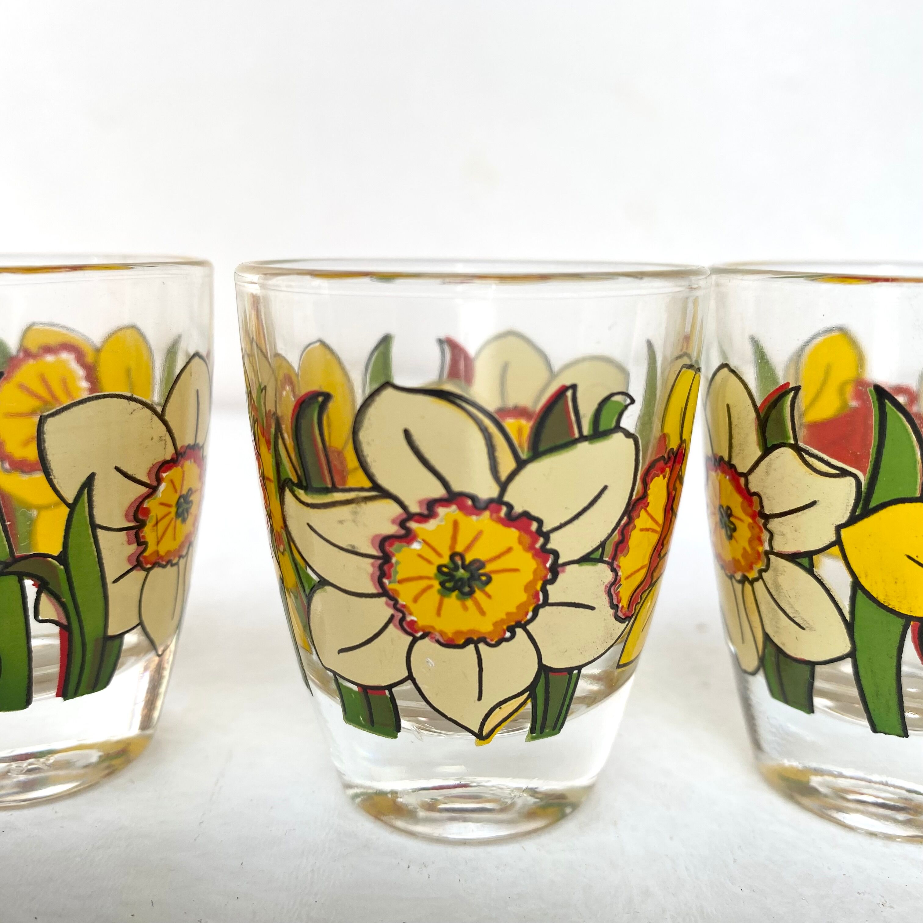 Vintage floral glasses