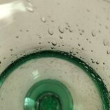 Mint green bubbled glass photophore – Biot glassware