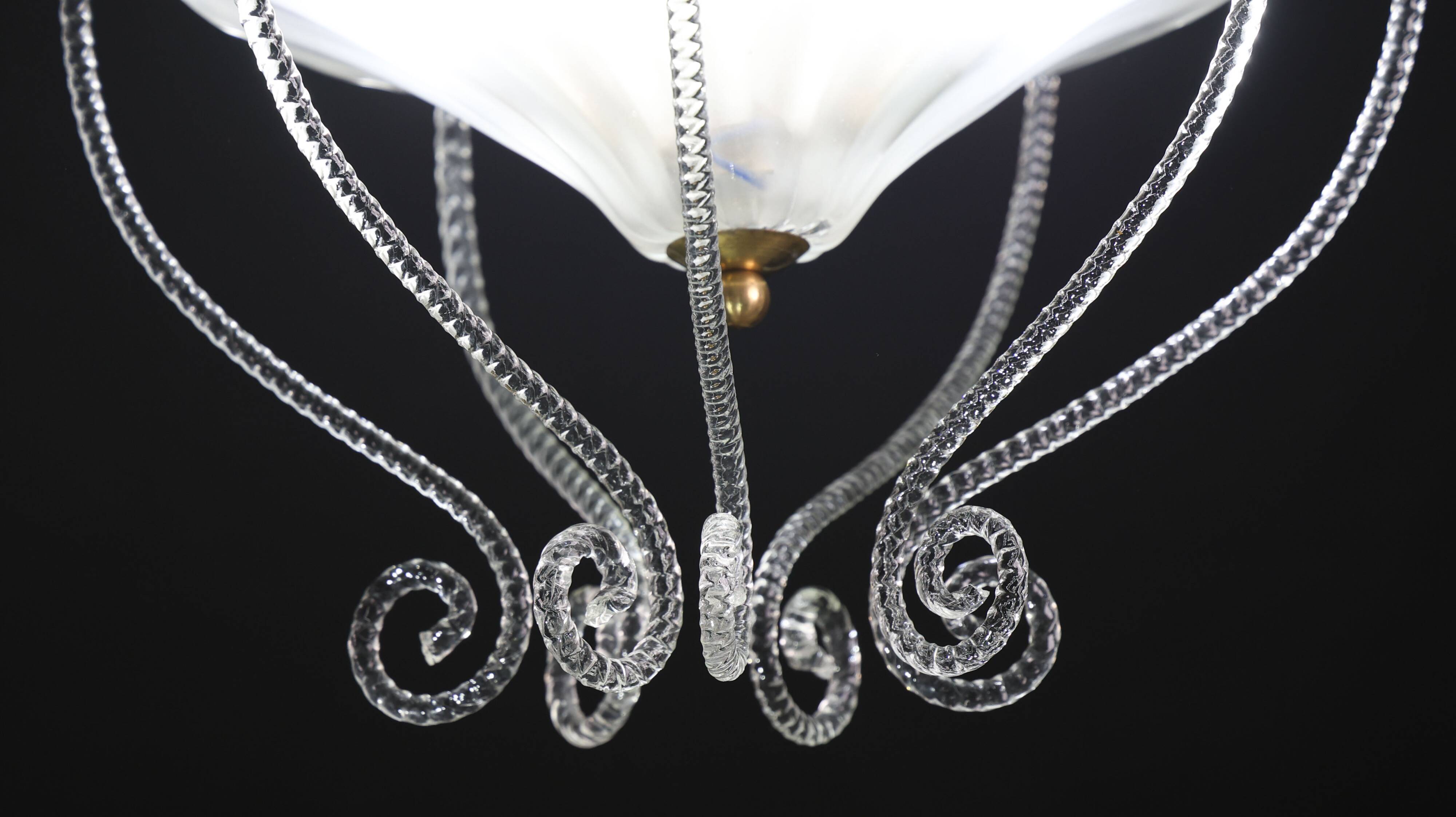 Art Decò Barovier e Toso "Fountain" Murano Glass Chandelier, 1950