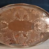 Silver metal serving tray