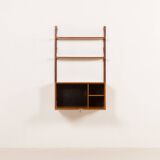 Poul Cadovius teak shelving wall unit with a bureau, Cado 1960s