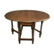 Table pliante en chêne des années 1900