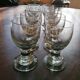Série de 10 coupes / verres à eau en cristal artisanaux.