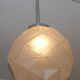 Art Deco faceted pressed glass globe pendant light