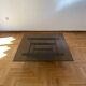 Vintage 1970s Square Coffee Table in Brass and Smoked Glass, David Hicks