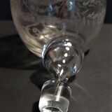 Carafe en verre gravé fin XIXème