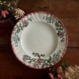 Set of 12 Longwy flat plates, Chrysanthemums model