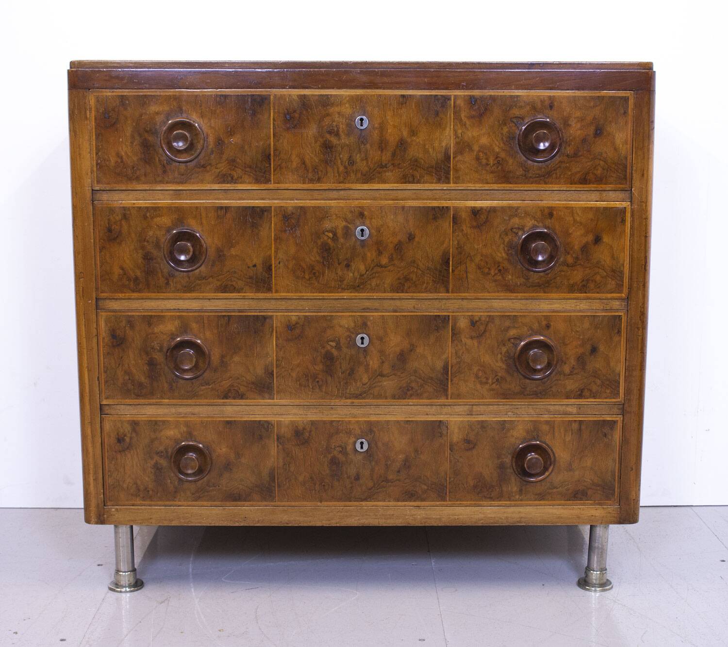 Art Deco Burr Walnut Chest of Drawers
