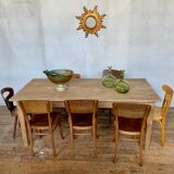 Farm table bistro bar restaurant oak workshop