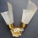 Pair of double light wall sconces from the 1960s.