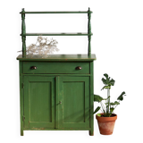 Ancien meuble de cuisine vert émeraude (vers 1920)