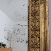 Miroir doré stuc et bois Empire