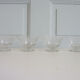9 old glasses engraved with leaf decoration