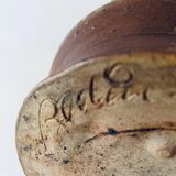 Large stoneware flower vase signed Bodin