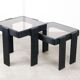Tables gigognes vintage par Gianfranco Frattini, ensemble de 2