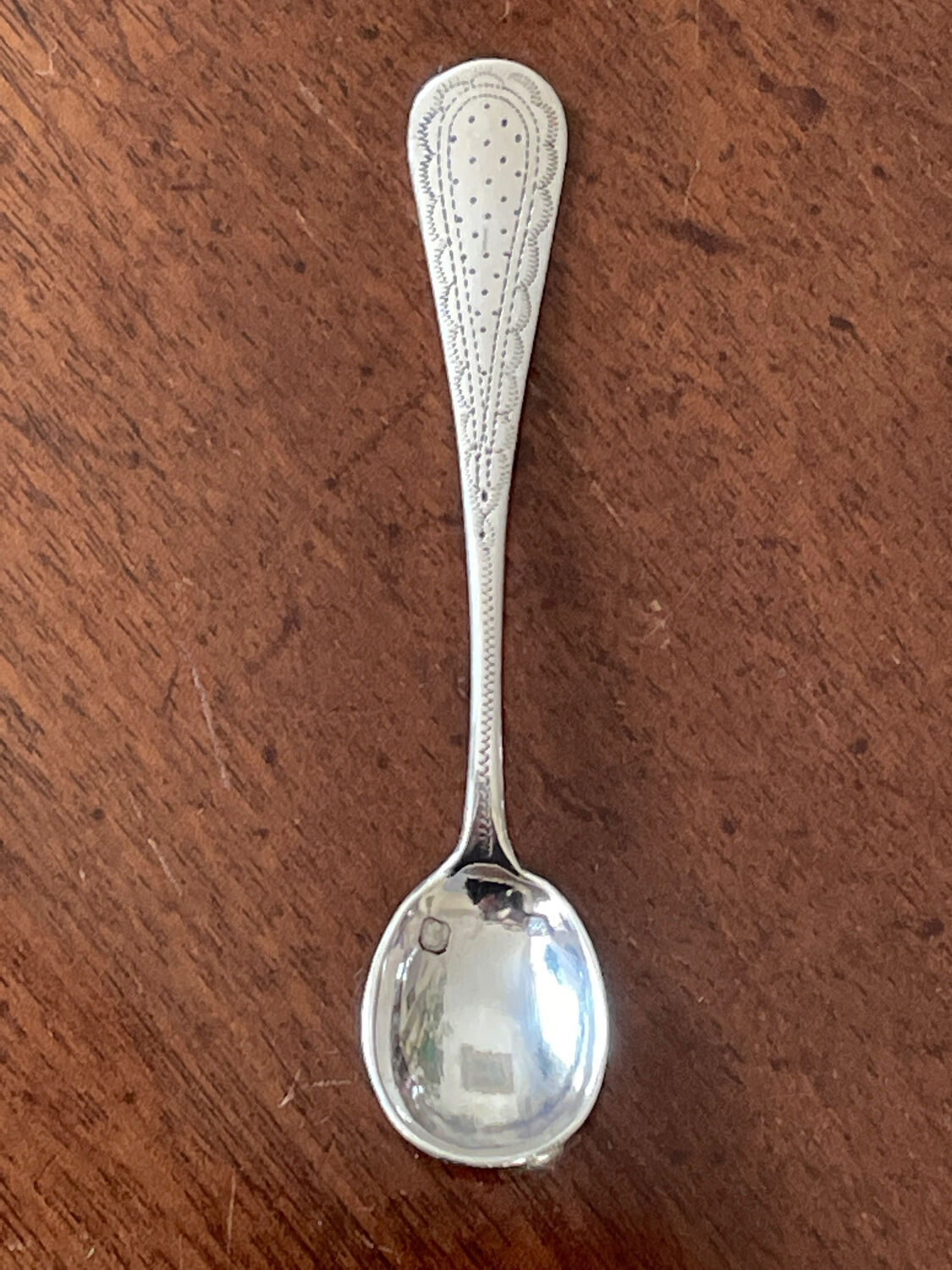 Small salt spoon Solid silver