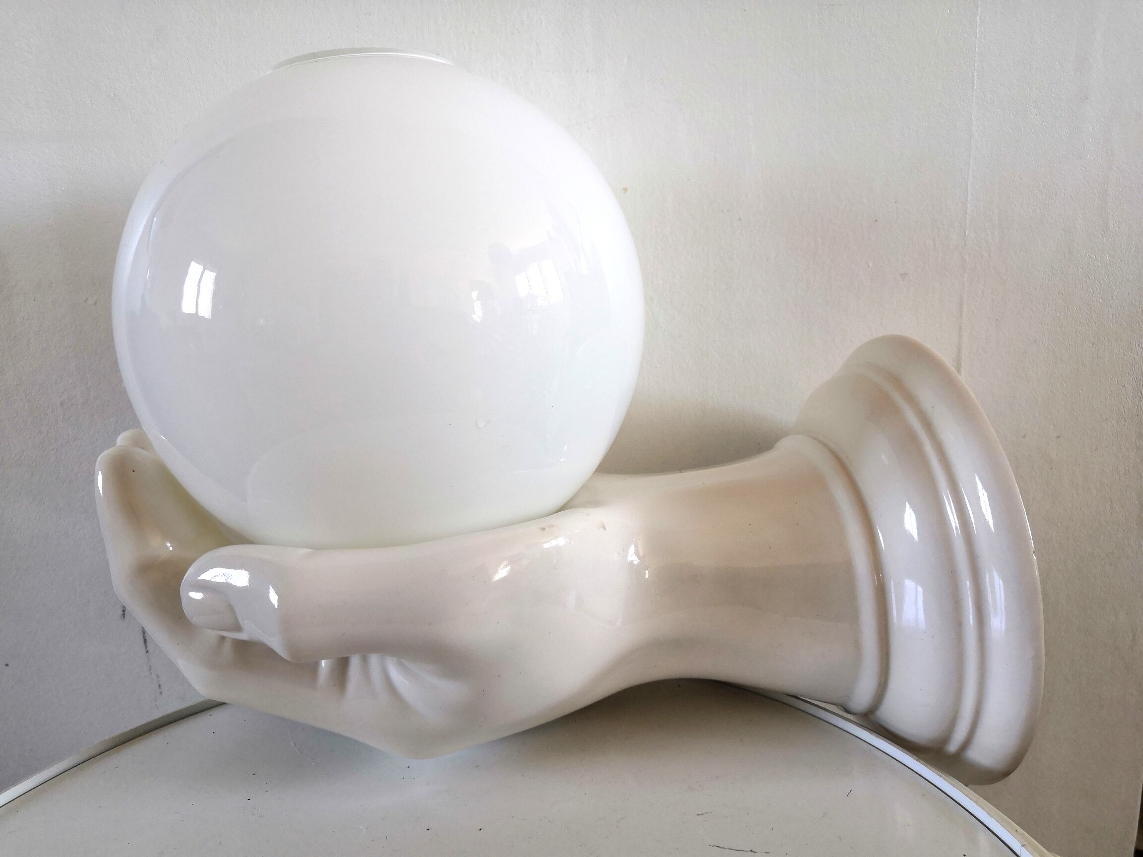 Vintage hand lamp in ceramic 70s