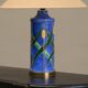 'Reed' table lamp in pottery and brass, mid-century style, 1960.