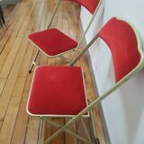 Folding chairs in chaisor velvet