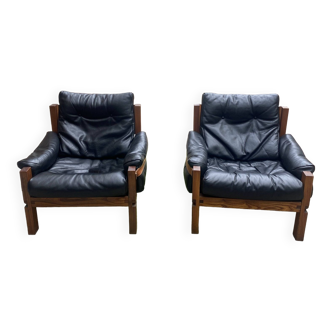 Pierre Chapo Pair of S15 armchairs - 1978