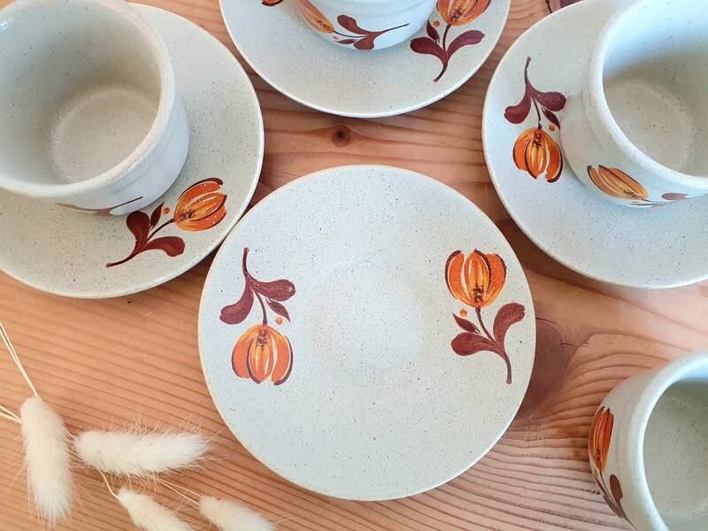 St Amand earthenware coffee cups