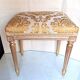 Tabouret Piano bois or empire restauration tapissière XIX