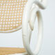 Chaise de bistrot blanche vintage avec accoudoirs, style Thonet
