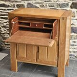 Bureau secrétaire orme vintage