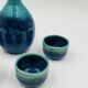 Japanese sake service in Mino Seiryu ceramic.