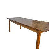 Grande table de ferme en orme massif 19ème siècle