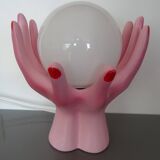 Vintage opal globe hand lamp year 80